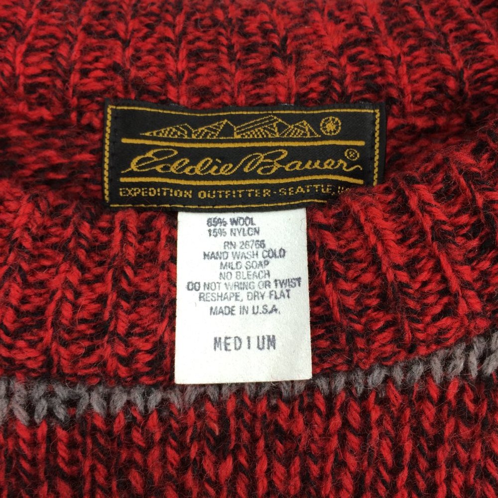 Vintage EDDIE BAUER Wool Blend Grandpa Sweater - Picture 7 of 7